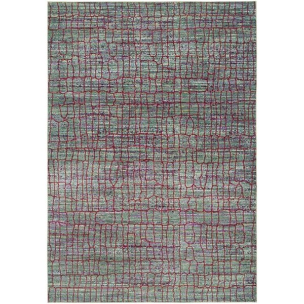 Safavieh Valencia Power Loomed Rectangle Rug- Green - Red- 9 x 12 ft. VAL202B-9 - main
